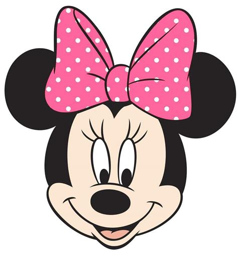 Pink Printable Minnie Mouse Face